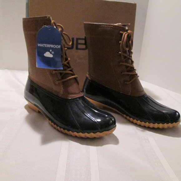 JBU MAPLEWOOD WATERPROOF BOOT NAVY/TAN 9M - Picture 2 of 12